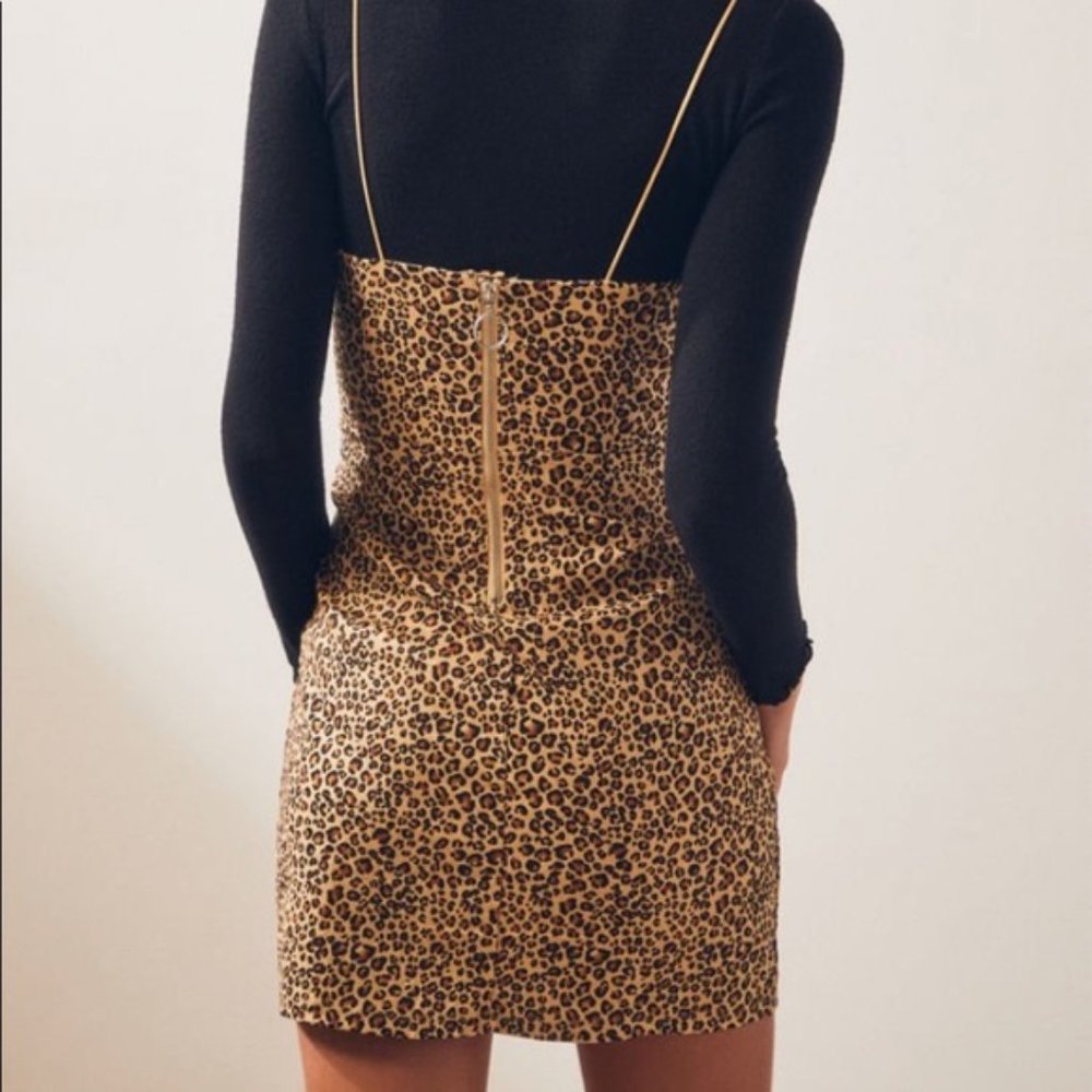 Kendall & Kylie Pacsun Linen Blend Leopard Bodycon - Picture 2 of 9